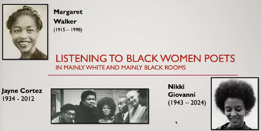 Listening to Black Women Poets in Mainly White and Mainly Black Rooms